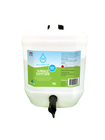 (image for) Surface Sanitiser - Isopropyl, Alcohol 70% 10lt