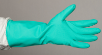 (image for) Nitrile 330 Gloves, Green, Solvent Resistant, Flocklined, Large - One Pair