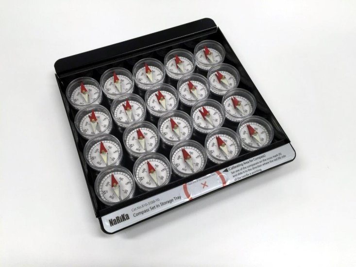 (image for) Compass, Set of 20 in Storage Box with Calibration Strip