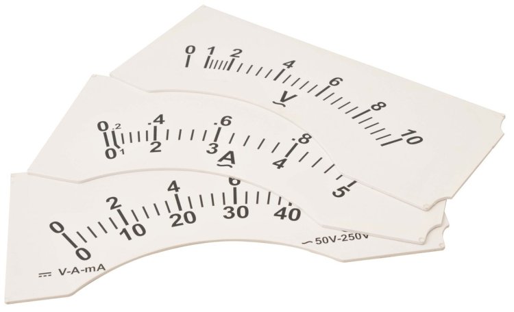 (image for) Meter, Demonstration, Scale Only 0 To 50Ma Dc