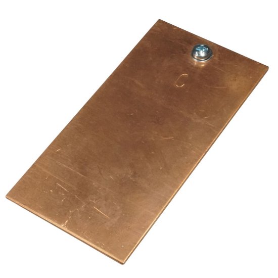 (image for) Plate (Electrode), Copper, 100 x 50 x 1.5mm Thick