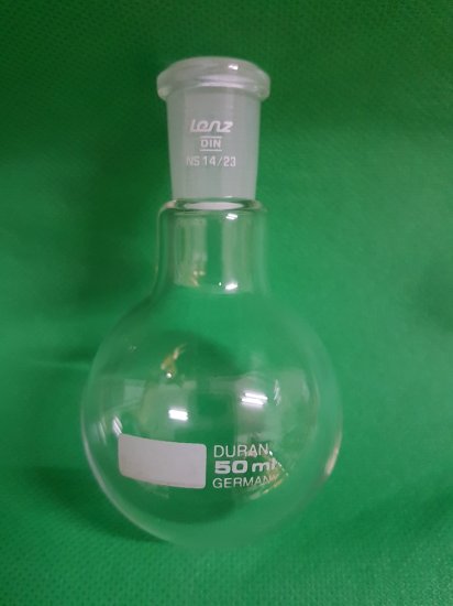 (image for) Flask, Round Bottom, Short Neck, 50ml, 14/23