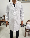 (image for) Lab Coat, Elastic Cuff, Three Pocket, White, Large (96 x 115 x 57 x 46 cm)