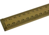 (image for) Ruler, Wood (Metre Rule), 1 Metre, Brass Ends