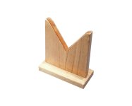 (image for) Lens Stand, Wood, V-Shaped Slot 75mm diam