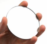 (image for) Mirror, Concave, 75mm Diameter, 10cm Focal Length