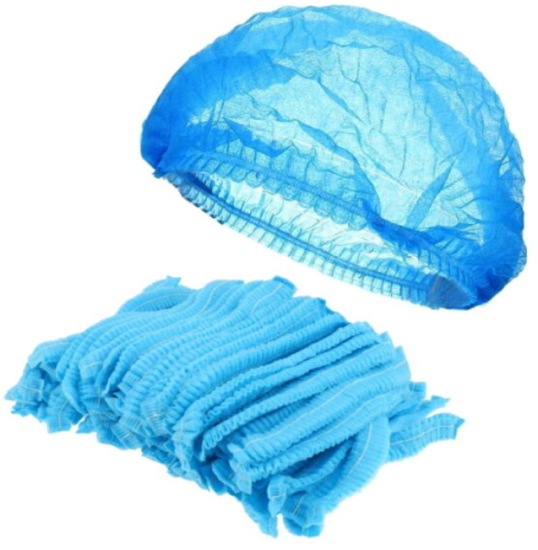 (image for) Hairnet, Crimped, Disposable, Blue, 53cm, Pack of 100