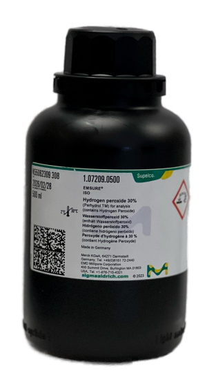 (image for) Hydrogen Peroxide 30%, AR Grade, 500ml