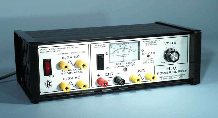 (image for) Power Supply, Variable, High Voltage (300VDC/200VAC 50mA max) + (2 x 6.3VAC 4A max)