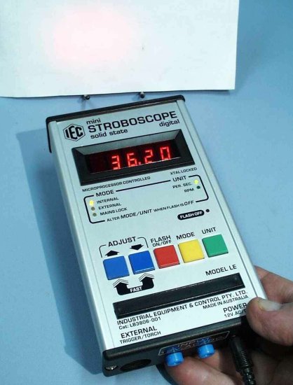 (image for) Stroboscope, LED, Digital, mini, 12VAC/DC