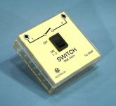 (image for) Switch, Rocker, Single Pole Single Throw, on base, w/terminals