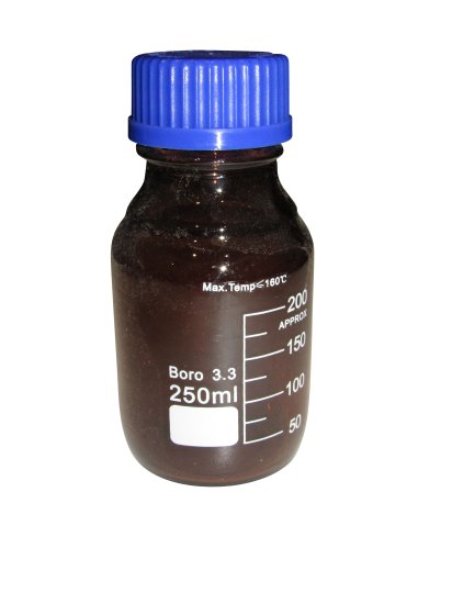 (image for) Bottle, Reagent, Amber Glass, GRD, Blue S/Cap 250ml