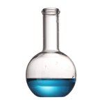 (image for) Flask (Boiling), Flat Bottom, Glass, 3,000ml