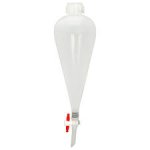 (image for) Funnel, Separating, Polypropylene, Pear Shaped, 500ml, PTFE S/Cock