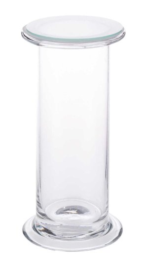 (image for) Gas Jar with Ground Flange, 20 x 5cm HxD, Borosilicate Glass