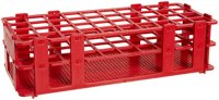 (image for) Rack for 20mm Test Tubes, Plastic, 40 places (red)