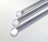 (image for) Stirring Rods, Glass, 150x6mm, with Paddle End, Pack of 10