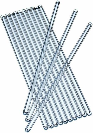 (image for) Stirring Rods, Glass, 200x7mm, with Flat Ends, Pack of 10