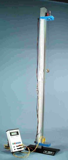 (image for) 'Free Fall' Apparatus, mechanical release, 1 metre, 3 x balls, with LCD timer