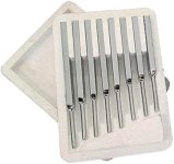(image for) Tuning Fork, Chrome Plated, Set/8 in Foam Case
