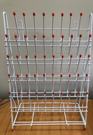 (image for) Rack, Draining/Drying, 48 Points, 520x560mm, Coated Wire, Bench Mounted