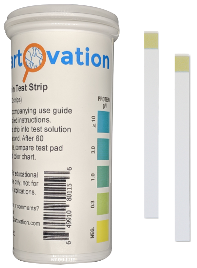 (image for) Residual Protein Food Test Strips, 0-10 g/L, Vial of 50