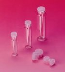 (image for) Tube, Vial, Clear Glass, 76mm x 26mm, Plastic Push On Cap