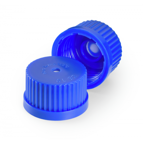 (image for) DURAN® Membrane Screw Cap, GL45, PP, Blue, PTFE, Pore Size 0.2µm, Pack of 5