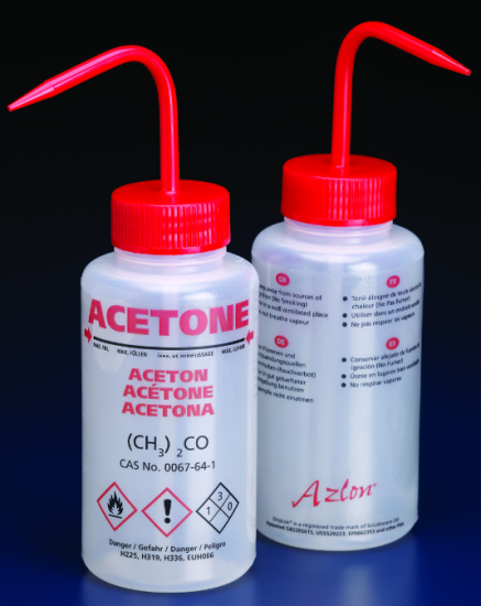(image for) Wash Bottle, Acetone, (Printed), 500ml