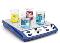 (image for) Magnetic Stirrer, 4-Place, Stainless Steel Plate, 150-1,500rpm, Max volume 2L each Position