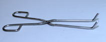 (image for) Tongs. Crucible Type, Straight Jaws, 220mm Length - Click Image to Close