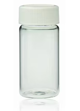 (image for) Vials, 20ml, Clear Glass, Solid PTFE Lined Caps, Pack of 100