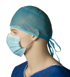 (image for) Face Mask, Surgical, Polypropylene, Disposable, Blue, Ear Loop Type, 50pk