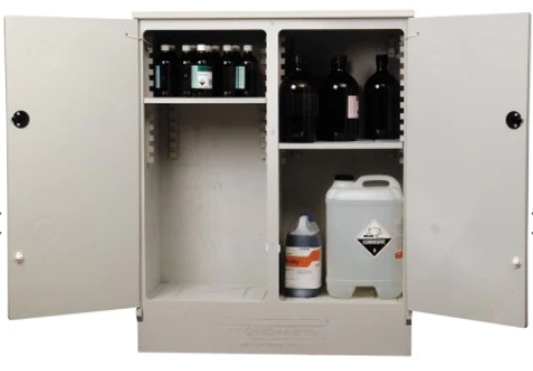 (image for) DG Cabinet, Plastic, Corrosives, 160L, 2 Doors, 4 Shelves