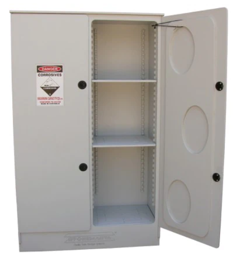(image for) DG Cabinet, Plastic, Corrosives, 250L, 2 Doors, 3 Shelves