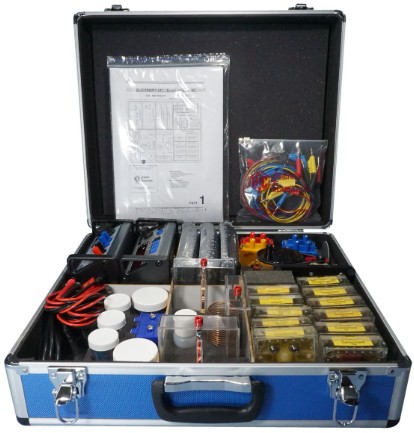 (image for) Electricity Kit, teaching aid, with signal generator and motor generator