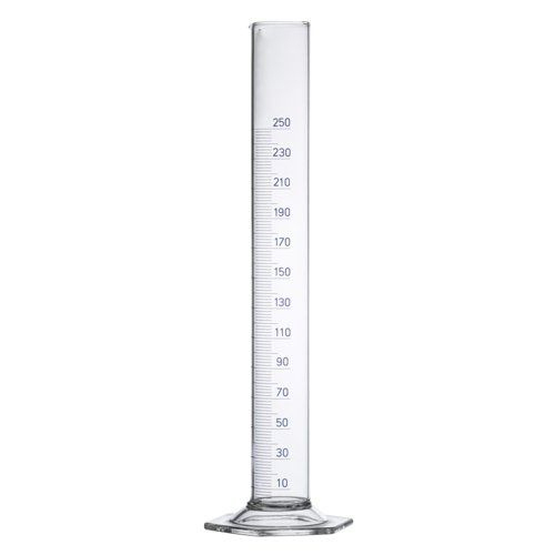 (image for) Cylinder-Measuring, all glass ,BORO, 250ml, x 5ml Grads "B"