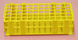 (image for) Rack Test Tube Polypropylene 60x16mm Tubes 5x12 Rows Yellow