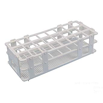 (image for) Rack for 25mm Test Tubes, Plastic, 24 places (White)