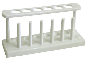 (image for) Rack for Test Tubes, PP, 6 Holes & 6 Pegs