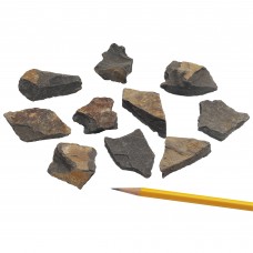 (image for) Rock, Shale, Grey / Tan, Teaching Samples, Pack of 10