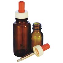 (image for) Dropping Bottle, Amber Glass, With Rubber Teat, 50ml