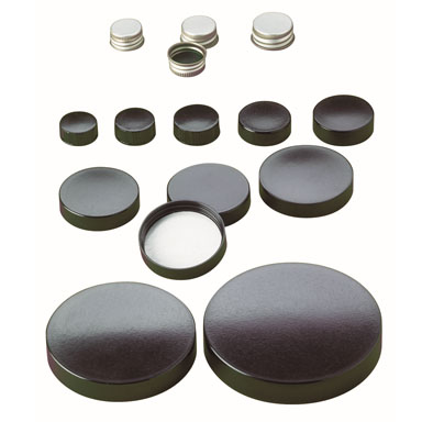 (image for) Cap, Urea PVDC Wadded Black 100mm