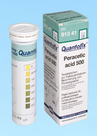 (image for) Peracetic Acid Test Strips, Quantofix, 0-500ppm, 100 pack