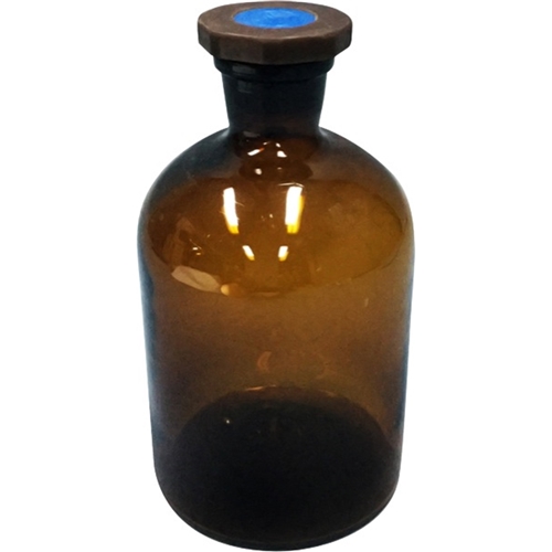 (image for) Bottle, Reagent, Amber Glass, 500ml, Narrow Mouth & Polystopper