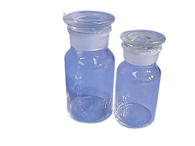 (image for) Bottle, Reagent, Clear Glass, 125ml, Wide Mouth & Glass Stopper